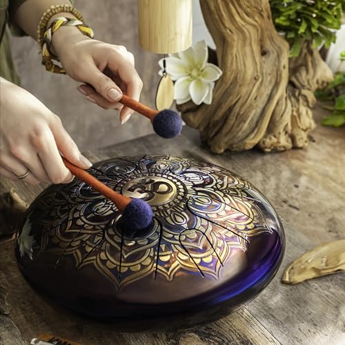 Tambor Steel Tongue de 12 pulgadas OM, 10 notas, B menor 432Hz miniatura 2