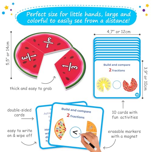 Image of Simply magic 112 PCS Yummy Magnetic Fractions - Magnetic Fraction Tiles