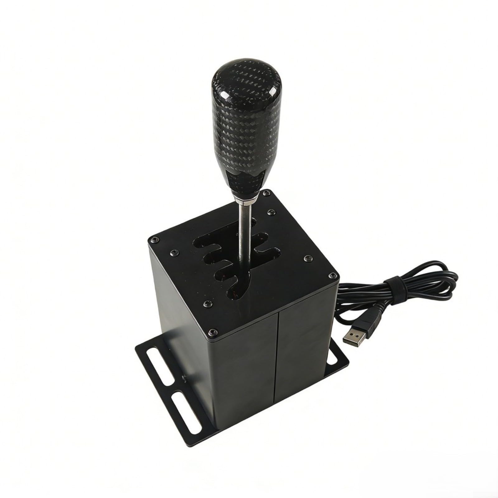 HpLive PC USB Schalthebel Emulator Aus Metall Für Logitech G29/G27/G25/G920 Und Für THRUSTMASTER T300RS/GT Lenkräder, Racing Zubehör, Gaming Handbremse, Schwarz(7-Speed)