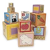Melissa & Doug Natural Play Early Learning 10 Stacking & Nesting Cardboard Blocks, Great Gift for Girls and Boys - Best for 2, 3, and 4 Year Olds