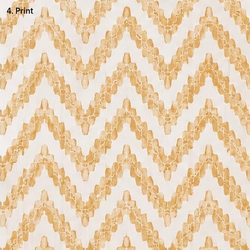 Image of 210 TC Glace Cotton Soft Cotton Zig Zag Design Fitted King Size 72x78x10 inches Bedsheet Set - Lightweight & Durable 1 Bed Sheet with 2 Pillowcase 17x27 inches Yellow