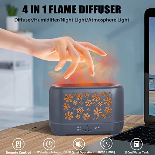 7 Colors Volcano Humidifier Essential Oil Diffusers, Up To 24 Hours Remote Control Flame Humidifier Diffusers With 2 Mist Mode Timer Aromatherapy Diffuser For Home Super Quiet Office Spa Gym #TOP4