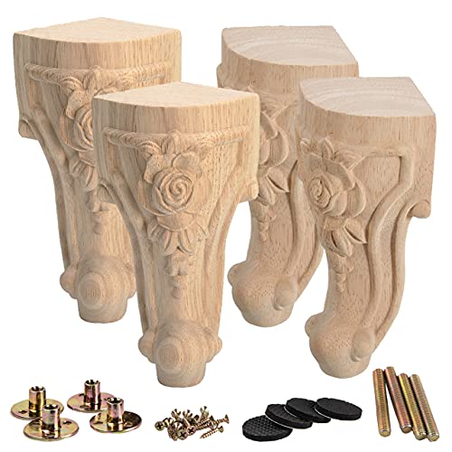 Fai geloso tra i tuoi amici e la tua famiglia: ottimo modo per ottenere il classico look europeo per la tua casa rispettando il tuo budget. Gambe in legno liscio intagliato per una ristrutturazione pulita ed elegante. Adatto per qualsiasi progetto di decorazione della casa o dell'ufficio. Ecologico e completamente naturale, queste gambe faranno chiedere a tutti se hai acquistato nuovi mobili.