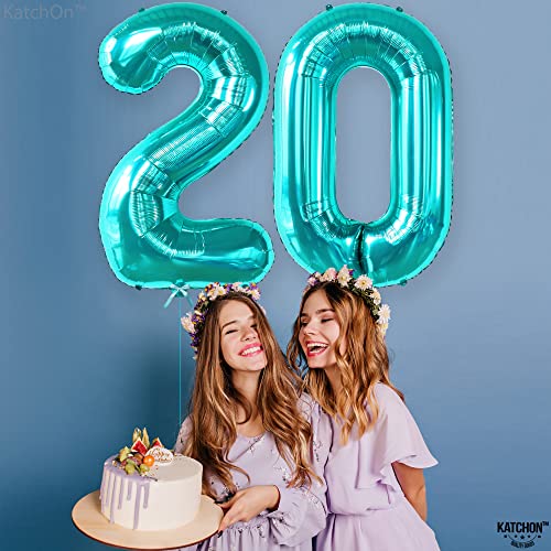 Image of KatchOn Aqua Blue 0 Balloons 40 Inch