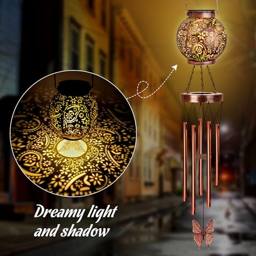 YHmall Solar Wind Chimes for Outside, Butterfly Birthday Gifts for Women by YHmall - Used condition - Image 2