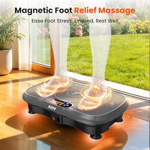Image of AXV Vibration Plate Fitness Platform Exercise Machine Vibrating Shaking Full Body Shaker Workout Vibrate Stand Shake Board Sport for Weight Loss Fat Burner for Gym Home Office