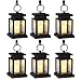 Produktbild Loveusexy Bright Outdoor Vintage Hängende LED Solar Laterne Kerze Lampe Scheinwerfer für Garten, Balkon, Auffahrt, Pathway, Yard, Rasen, Umbrella Landschaft (Packung mit 6)