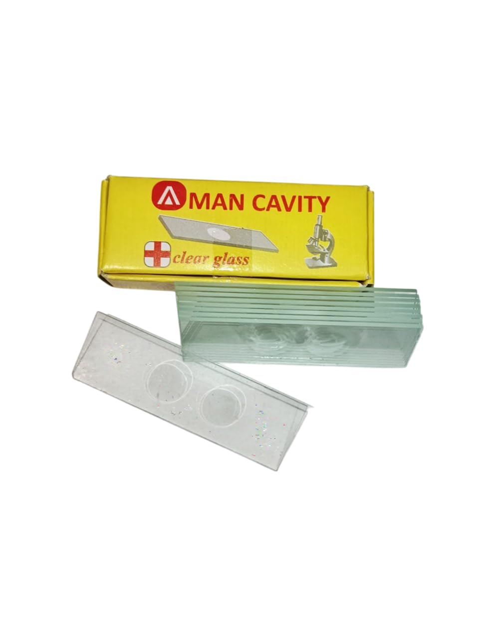 AI-Cavity Slide Double Pack of 10/with smooth edge/depression concave slides/for Biology laboratory/Pack of 10/Thick Microscope Slide Double Concave/Deep Well For Aquatic Specimens-picture-23