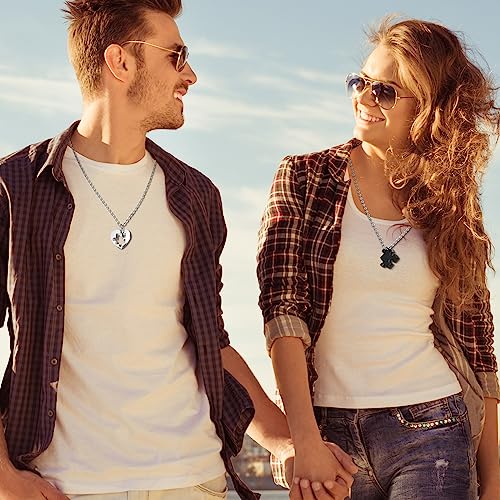 OIDEA Couple Puzzle Necklace Relationship Unique Jewelry Gifts for Girlfriend Boyfriend Wife Husband3
