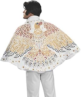 Rubie's Men Elvis Cape With Eagle Design Costume Accessory, White, One Size US