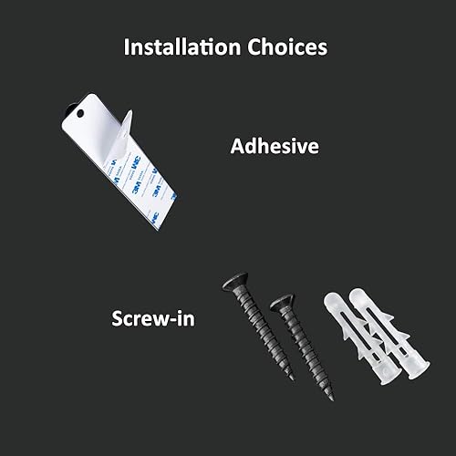 Miniatura 3 de AJLTPA Perchero montado en la pared, ganchos negros adhesivos y atornillados, ganchos de pared de acero inoxidable para colgar sombreros, toallas,