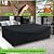 HIGHTQURO Patio Furniture Covers Waterproof, Heavy Duty 600D Outdoor Furniture Covers for Outside Sectional Sofa Set,Tear Resistance and Anti-UV, Black,126"L x 64"W x 28"H