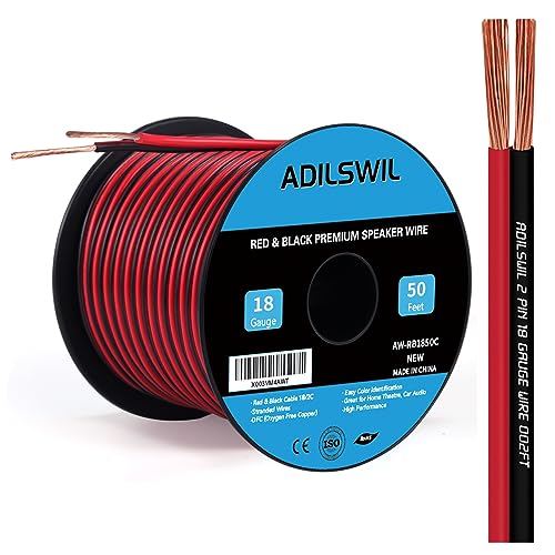 18 Gauge 18 Gauge /AW AW Gauge2AWG Copper Red Black Audio Wire