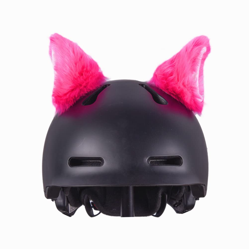 Tumnea Helmet Ears for Motorcycle Helmet Ski Helmet Plush Cat Ears Cute Helmet Accessories Ears for Bicycle Helmet Motorcycle Helmet Snowboard Helmet Ears Cats (Without Helmet) - Image 3