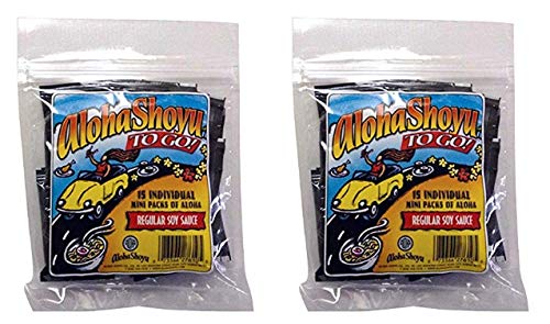 ZUNKOM (Pack of 2) Aloha Shoyu to Go Original Flavor 15 Mini Individual PacksF