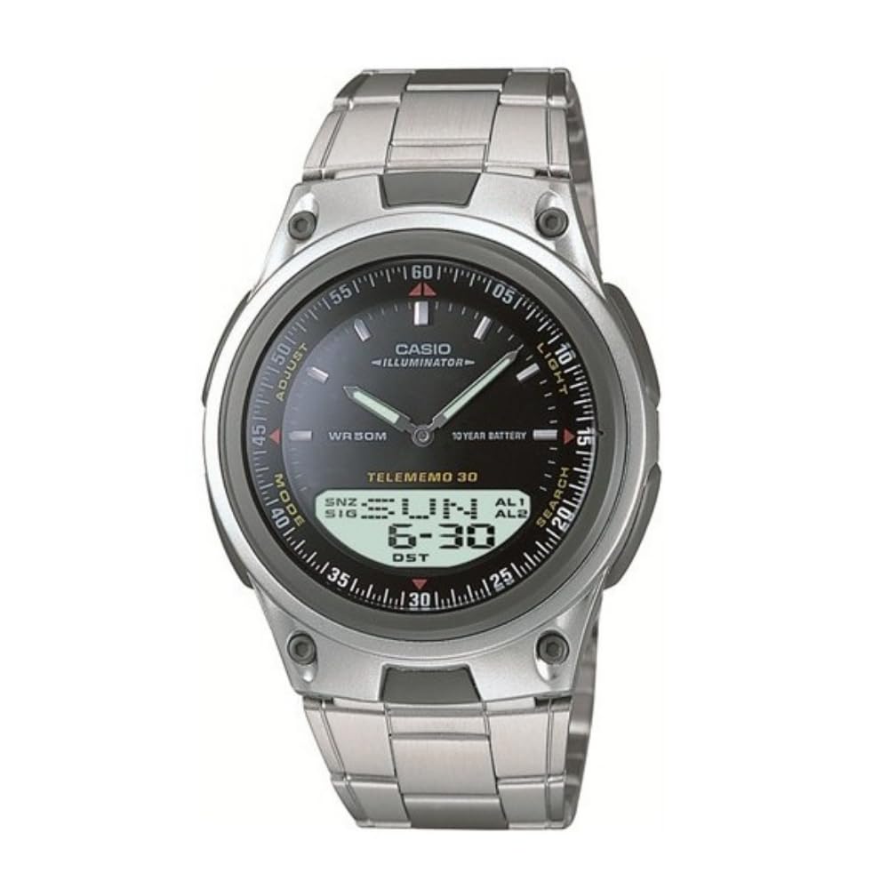 Casio Men's Black Dial Stainless Steel