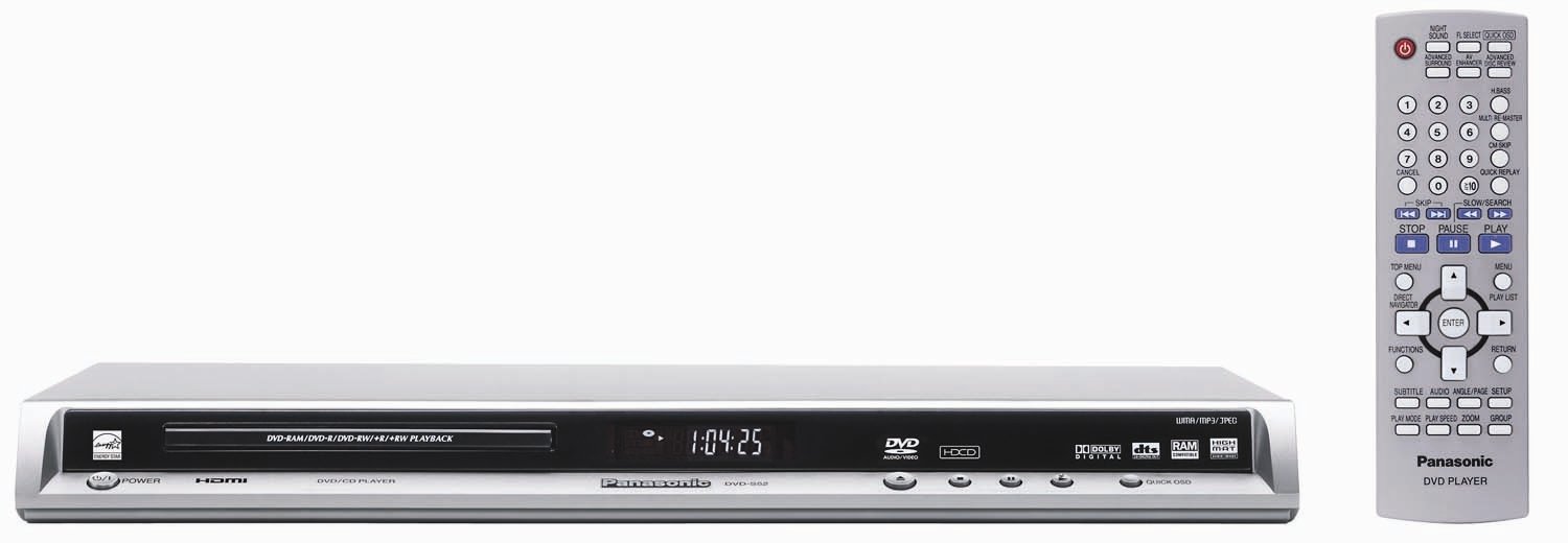 Panasonic DVD-S53S Up-Converting 1080p DVD Player Silver