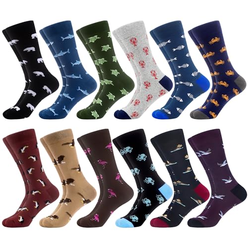 WeciBor Sans Coutures Chaussettes en Coton Peigné Pour Hommes 12 Paires, Taille 43-46