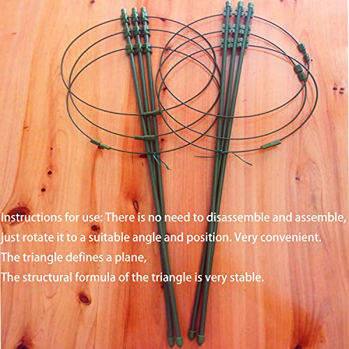 image for SETROVIC 90” Plant Support Cages with 3 Adjustable Rings, Growth Cag