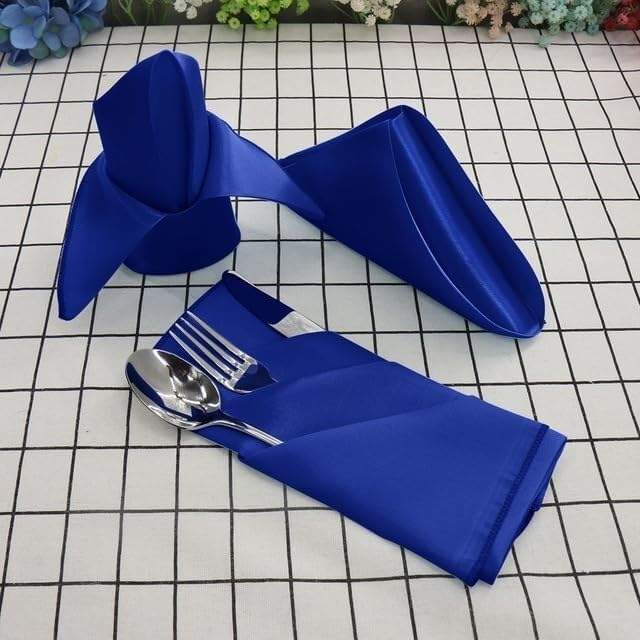 Tovaglioli di stoffa, tovaglioli da tavola, 12 pezzi 43 cm tovagliolo da tavolo quadrato in tessuto di raso fazzoletto da taschino for decorazioni di nozze eventi feste hotel forniture for la casa (co