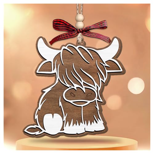 Hyturtle Highland Cow Christmas Ornament Gifts For...
