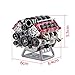 DWIU MAD RC V8 Engine Model, DIY Simulation Internal Combustion Engine Assembly Model for AX90104 SCX10Ⅱ Capra VS4-10 Pro/Ultra Model Car