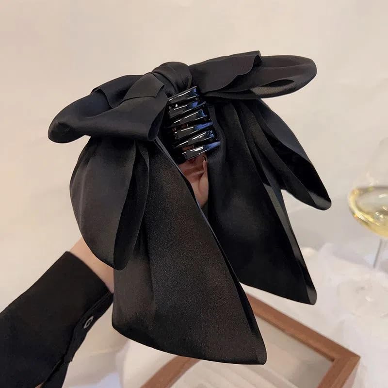 Miniatura 5 de Pinzas para el pelo con lazo para mujer, pinzas para el cabello con lazo, estilo francés con cola larga para mujeres y niñas, accesorios de