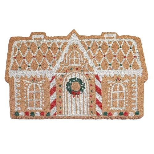 クリスマス 玄関 ドア マット | エントランス ラグ 室内用 | ジンジャーブレッド ハウス 屋外 ドア マット - 寝室用,シャワー床用,リビングルーム用,ポーチ用,バスルーム用,玄関用,家庭用,室内用
