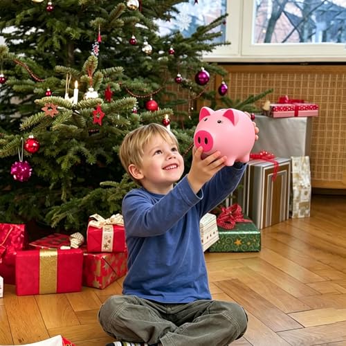Image of Piggy Bank for Kids, Piggy Bank for Boys, Glow in the Dark | Glow in the Dark Plastic Piggy Bank, Coin Bank Suitable for Boys and Girls