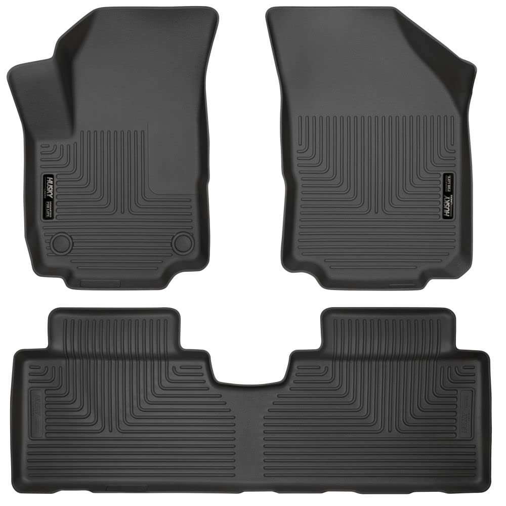 Husky Liners Weatherbeater Floor Mats | Fits 2018-2024 GMC Terrain | Front & 2nd Row, 3-pc Black - 95151