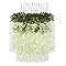 12 Branches Faux Glycine Artificielle Violette – Vigne Wisteria Suspendue 110 Cm – Décoration Mariage, Maison, Fête, Bureau, Balcon Ultra Réaliste