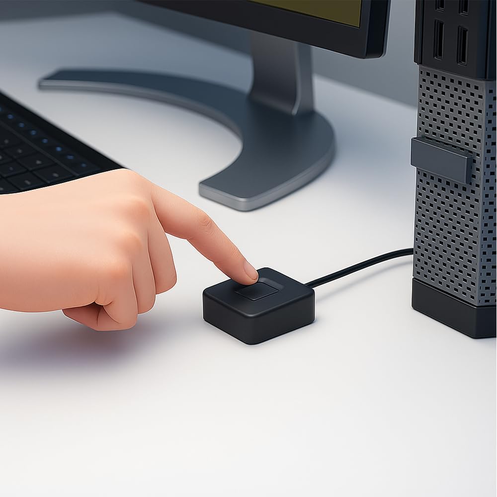 TEC SecureTouch WireKey USB skaner linii papilarnych – szybkie logowanie w ciągu 1 sekundy | Windows Hello & Hello dla firm | Rozpoznawanie 360° | Bezpieczeństwo korporacyjne - TE-FPA-CA1