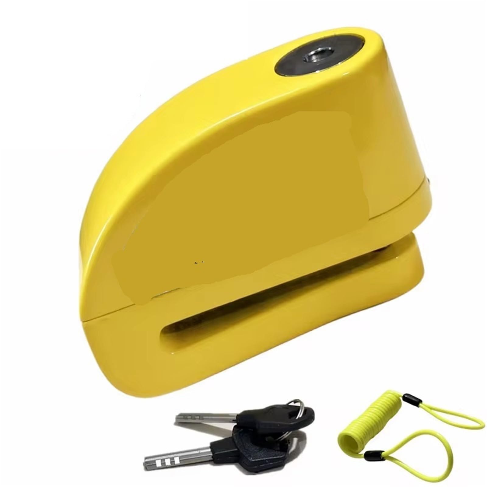 Motorcycle Handlebar Lock Motorcycle Lock Alarm Protection Padlock Waterproof Brakelock with Keys Safety Motorbike Lock Security(Yellow)