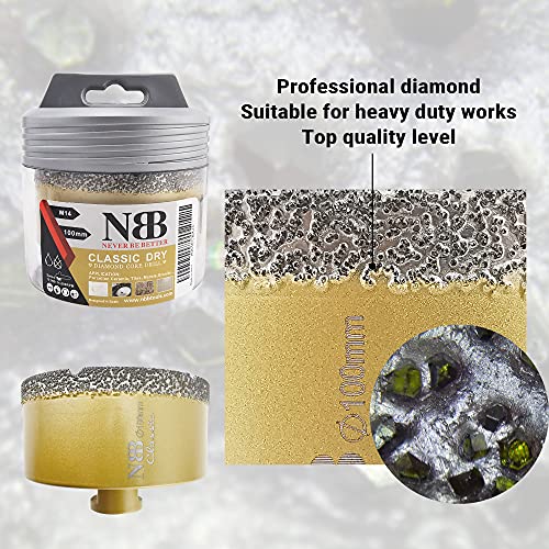 NBB vacuum brazed diamond hole saw with M14, Classic Golden type - Image 3