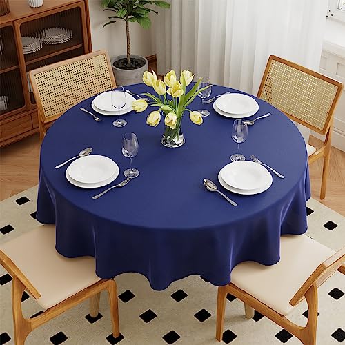 Zdada Blue Round Table Cloth, 152cm/60Inch Large Circular Table Cloths