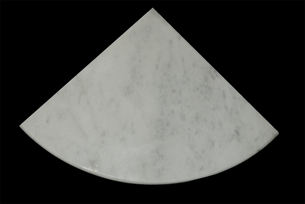 SEVEN HOME DESIGN Carrara Marble Polished Bathroom Corner Shelf