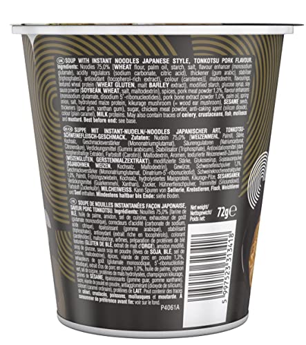 NISSIN Foods The Ramen Masters - Hakata Tonkotsu 1er Pack Original japanisches Rezept als Instant-Nudelsuppe Restaurantgeschmack im Becher (72 g) – Bild 4