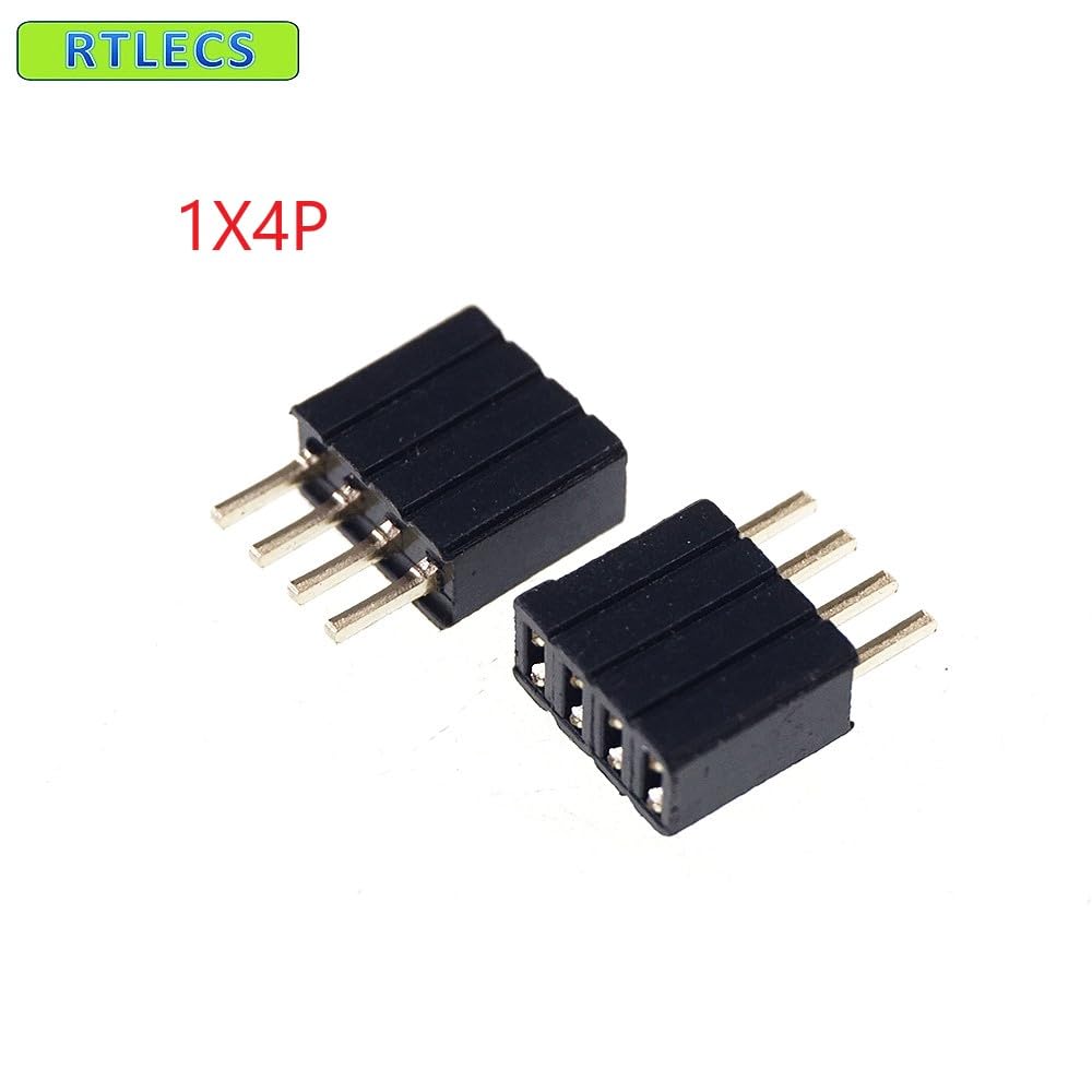 Wiring Connecting Terminals - 1000pcs 1x4 P 4 pin 1.27mm Pitch Pin Header Female Single Row Straight Through Hole DIP Rohs