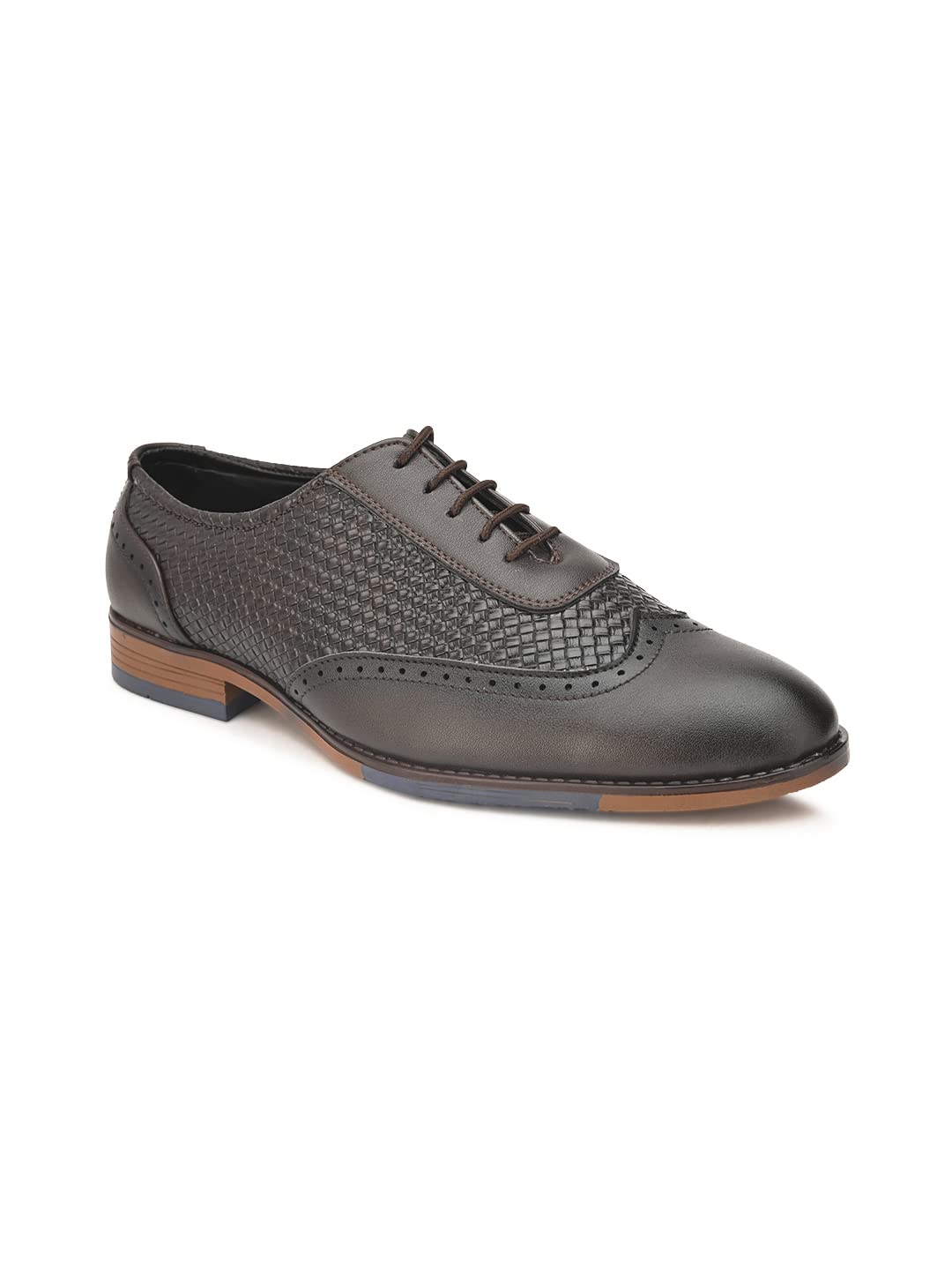 SIR CORBETT Mens Brown Oxford Synthetic Leather Office Latest Stylish Lace Up Party Formal Shoes - 10 UK (B0C2NQ594L) Amazon Price History, Amazon Price Tracker