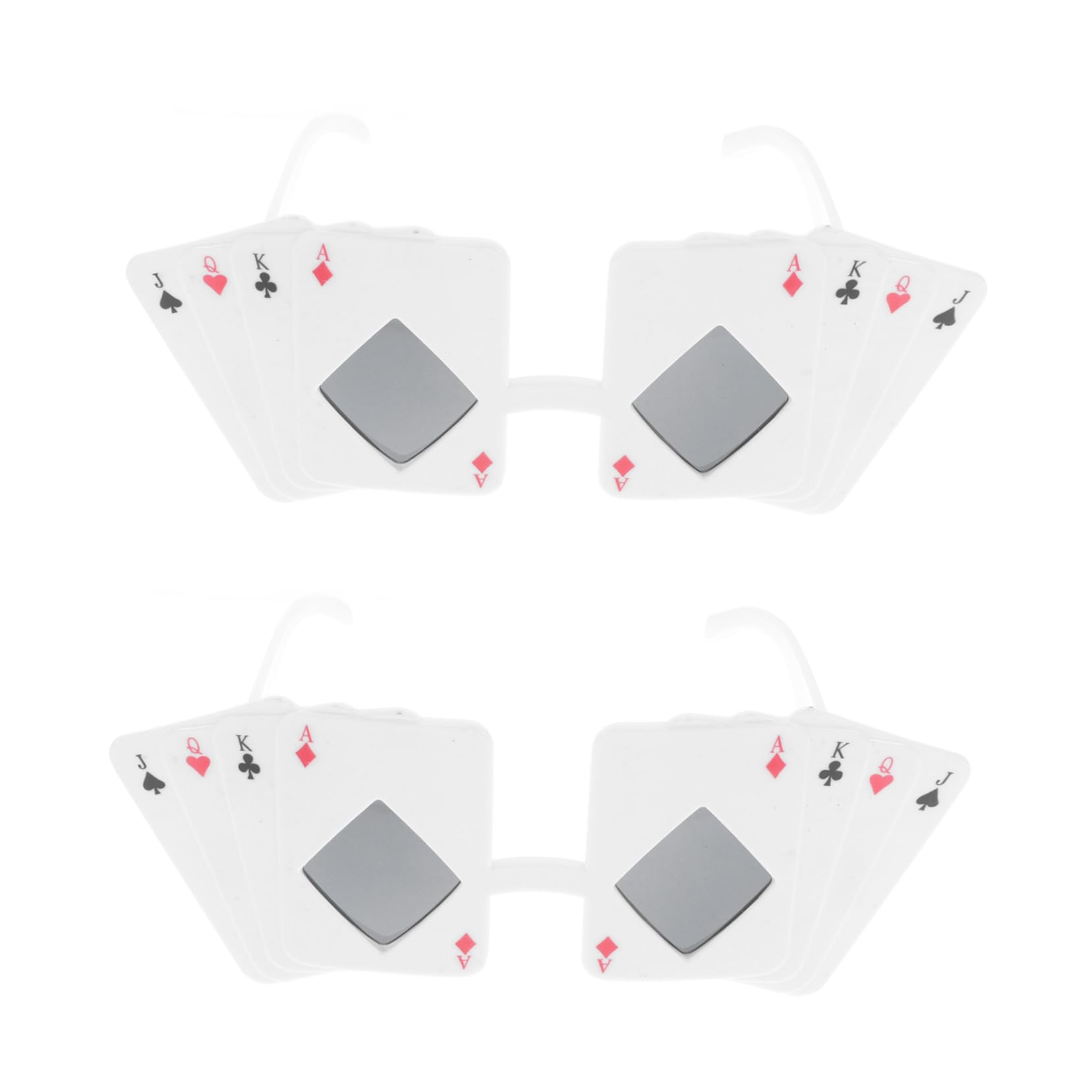 Beavorty Poker Party Glasses Poker Themed Sunglasses Plastic Novelty Eyewear Adult Party Accessories