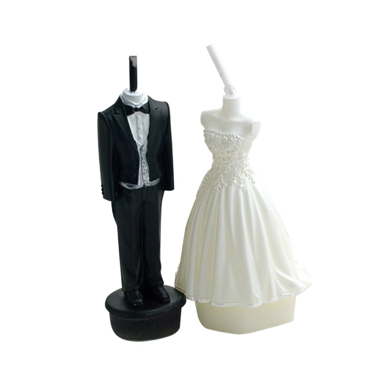 Abaodam 1 Paire Bougies De Mariage Bougie De Couple De Mariage Bougie Costume De ié Bougies Rituelles De Bougie Votive De Jeune ié Gâteau Paraffine Robe De iée