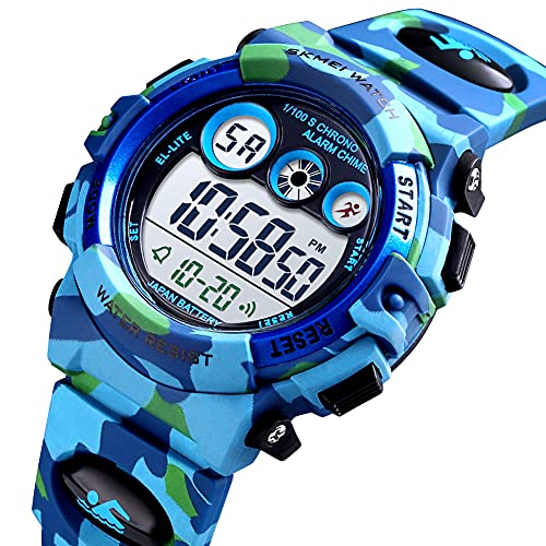 Image of GOLDEN HOUR Watches for Kids Digital Sport Waterproof Boys Girls Watch Outdoor 12 /24 H Alarm EL Backlight Stopwatch Military Child Wristwatch Ages 3-15