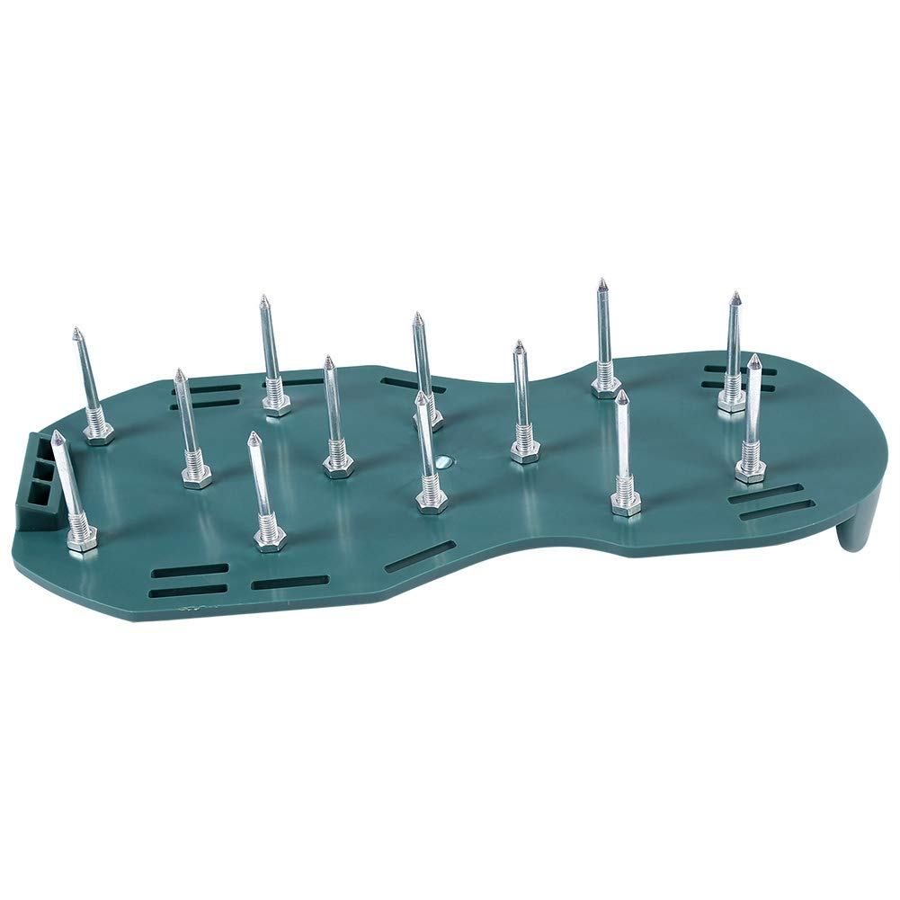 Iron Spikes Lawn Aerator Lawn Aerator Sandals, Lawn Aerator Shoes Sandals, Aeration Shoes Gardening Tool with Soil Penetration for Garden, Lawn (3 straps)