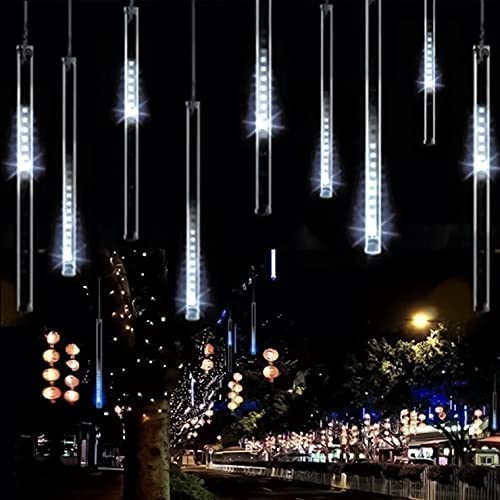 LEDスノーフォールライト 50cm 10本 【3M延長コード付き】 540球 コード直径1.8mm 防雨型 イルミネーション クリスマス LEDスノードロップライト 流れ星 (クリアコード, ホワイト) LEDスノーフォールライト 50cm 10本 【3M延長コード付き】 540球 コード直径1.8mm 防雨型 イルミネーション クリスマス LEDスノードロップライト 流れ星 (クリアコード, ホワイト)