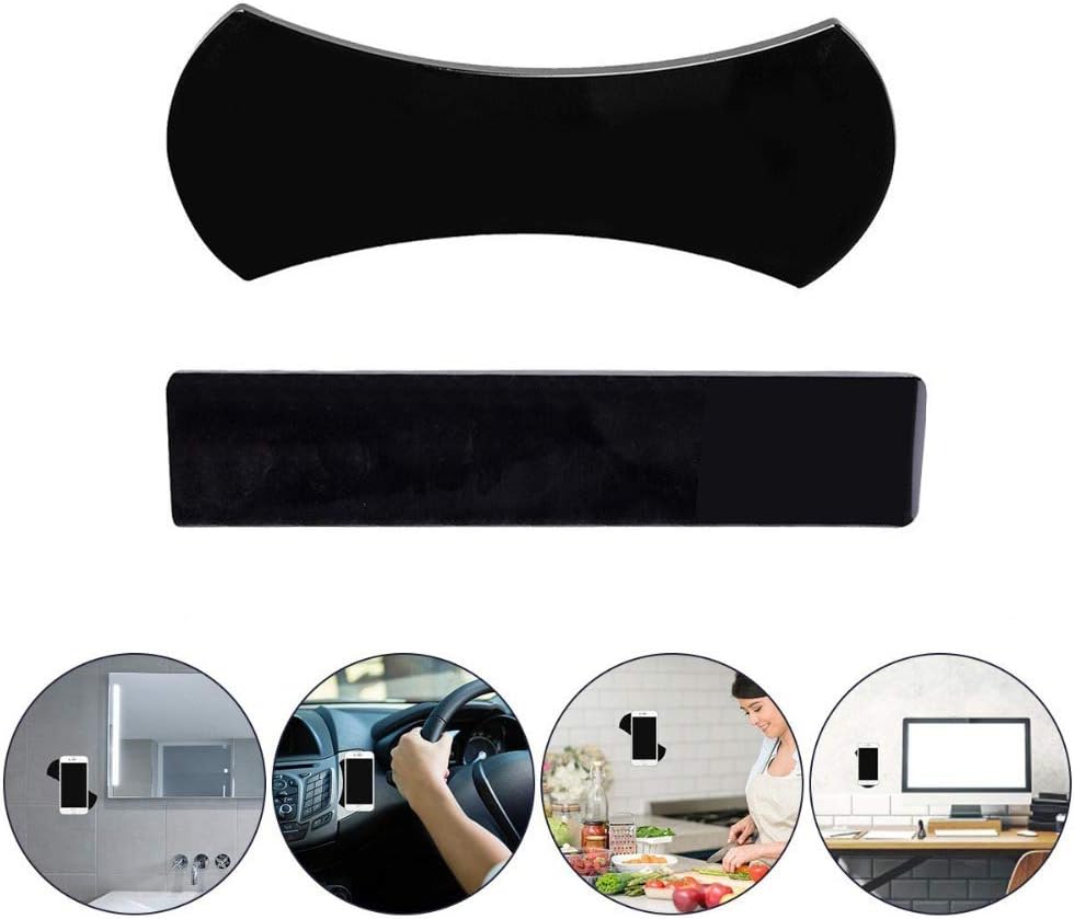 NOFDA 2pcs Magic Nano Rubber Pad Anti Slip Mat Sticker No Trace Car Mobile Phone Holder Lazy Bracket Pods Sticky Gel Pad Wholesale (Pack 2)