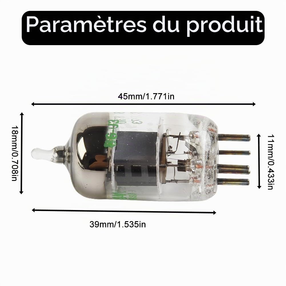 ZYWUOY Lot de 2 tubes sous vide à 7 broches pour GE JAN 5654 W pour tubes à vide 6AK5/6J1/6GB/01/EF95/6J1P