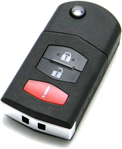 Remoto electrónico del llavero del tirón de 3 botones del OEM compatible con Mazda (ID de la FCC: BGBX1T478SKE12501, P/N: BCR2-67-5RY)