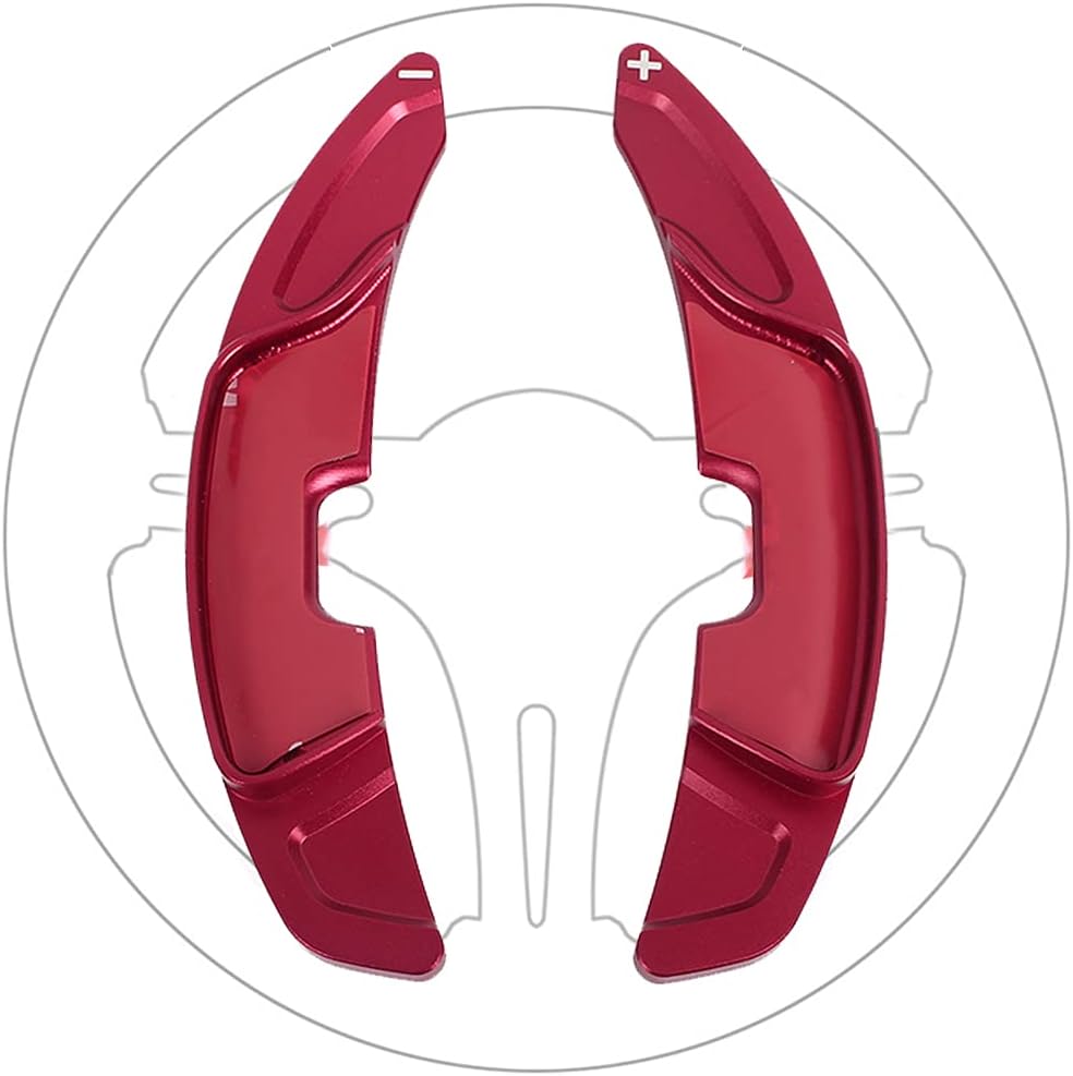 Great-luck Aluminum Steering Wheel Paddle Shifter Extensions Covers 2Pcs/Set(red) for Lexus ES 300h 350(2019 2020 2021) LS 500 500h(2018 2019 2020 2021)
