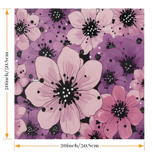 Servilletas de Tela Cosmos Flowers Set x6 50.5x50.5 cm miniatura 2