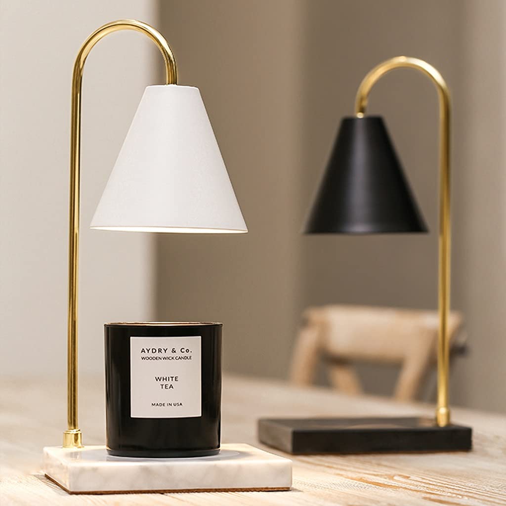 Scaldamani di Candela, Fusione di Cera Elettrica con Dimmerabile, Lampada Riscaldante della Candela per Candela Profumata, Fusione di Cera (Color : Black Marble)